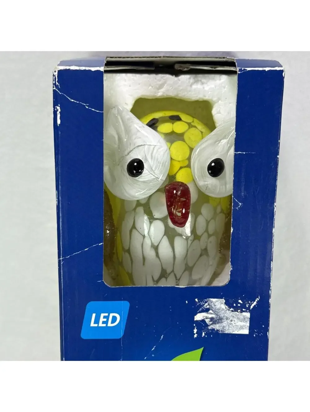 Wilson & Fisher Glass Owl Solar Powered Yard Stake Light Beautiful RARE Unique